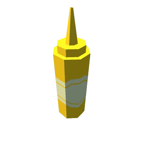 Mustard Plastic Bottle